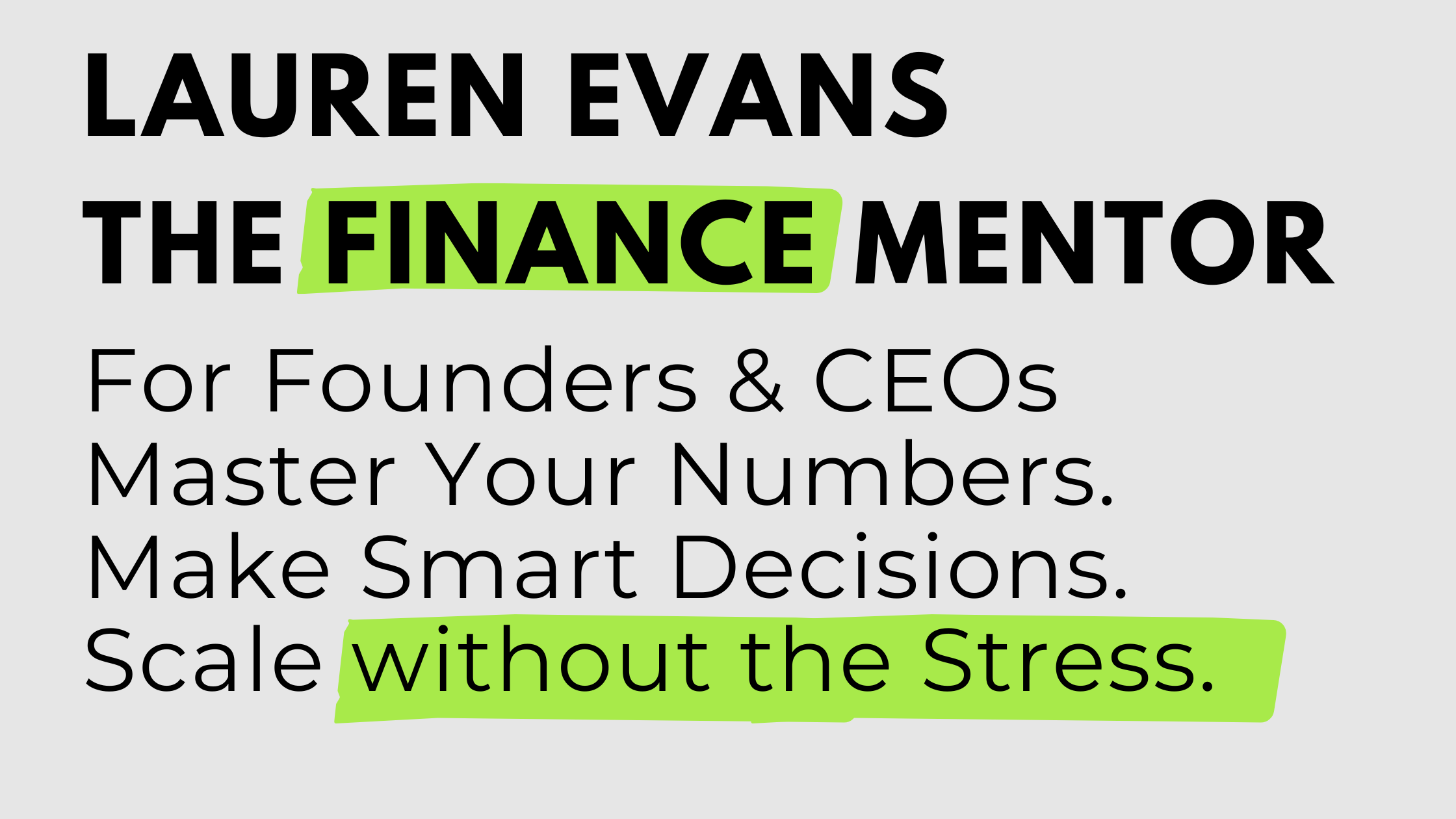 Lauren Evans Finance Mentor